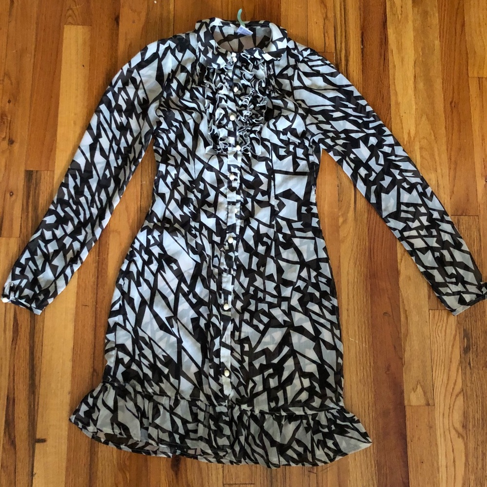 Black and White Print Dress